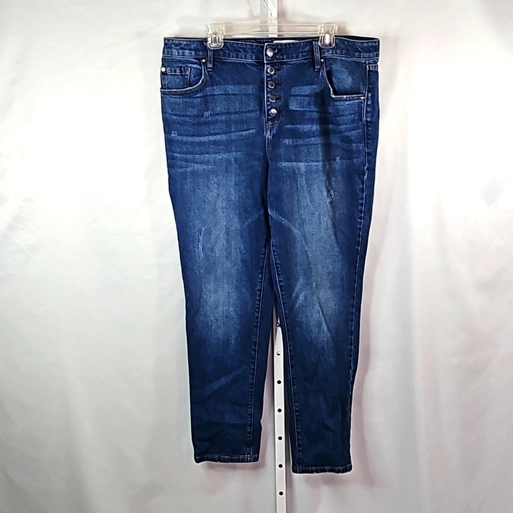 Lane Bryant Plus Size Signature Fit High- Rise Girlfriend Straight Jean Sz 16